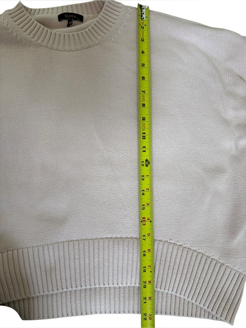 Quince Organic Cotton Boyfriend Crew Sweater Soft Shell Pink Size M - Picture 5 of 7